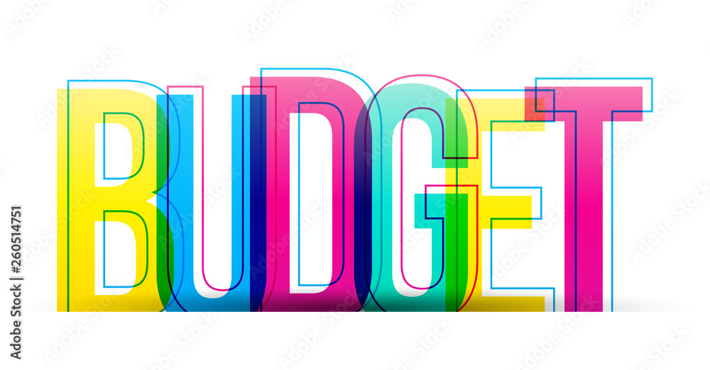 The word Budget. Vector letters isolated on a white background. The word Budget. Vector letters isolated on a white background.