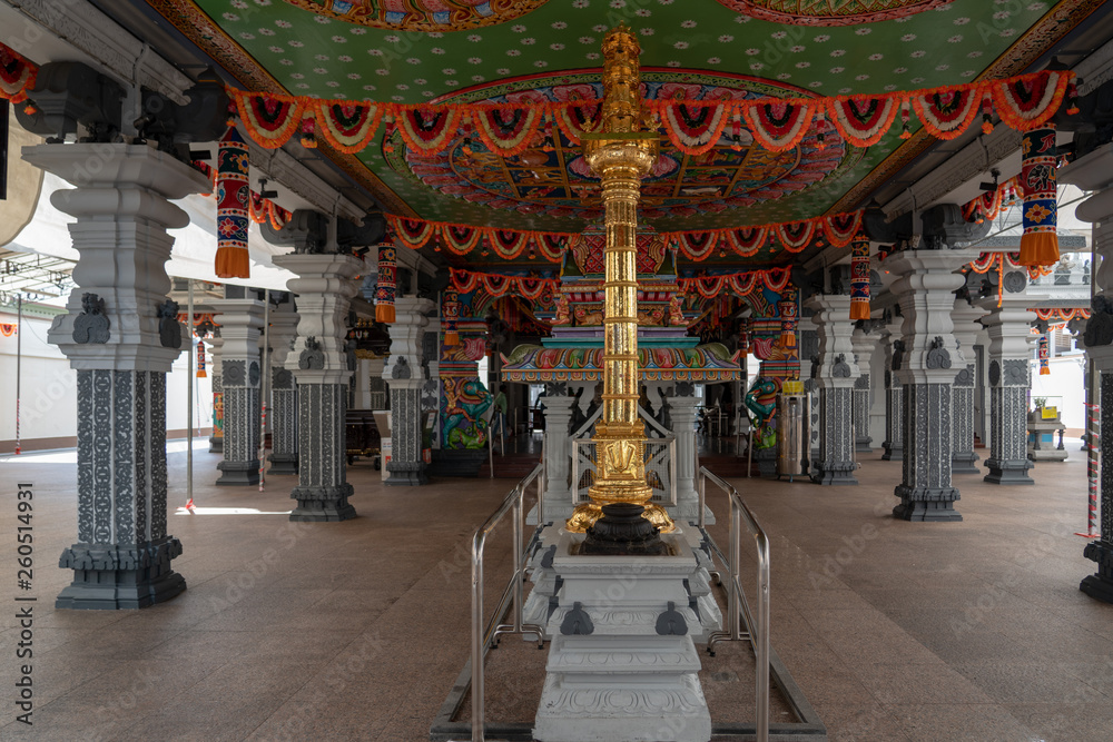 Interior of Sri Srinivasa Perumal Temple, Singapore