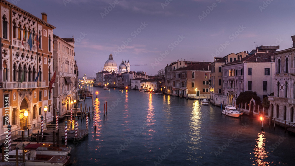 On the Academia Bridge, Venice looking towards Santa Maria Della Salute Church