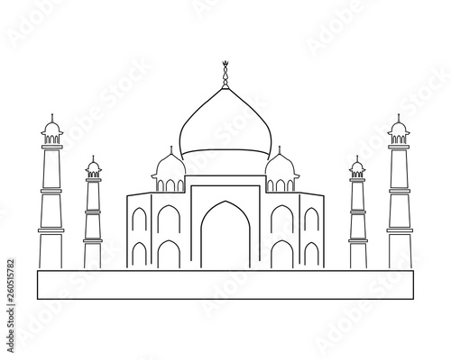 Taj Mahal logo Vettoriale - Agra , India