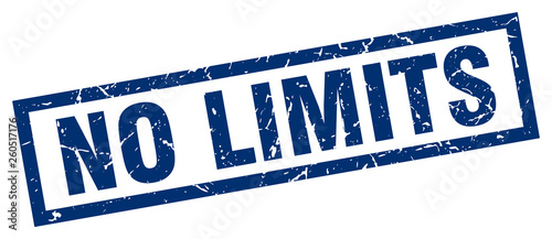 square grunge blue no limits stamp