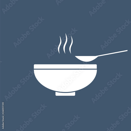 Soup in the bowl vector sign illustration icon symbol simple soup image