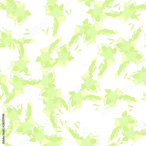 Spring camouflage of various shades of green, white and yellow colors