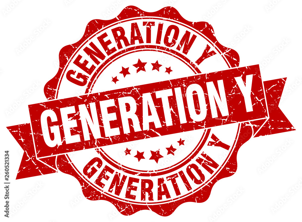 Fototapeta premium generation y stamp. sign. seal
