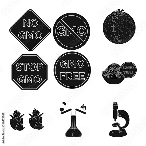 Vector design of quality and laboratory symbol. Set of quality and genetically stock symbol for web.