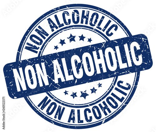 non alcoholic blue grunge stamp