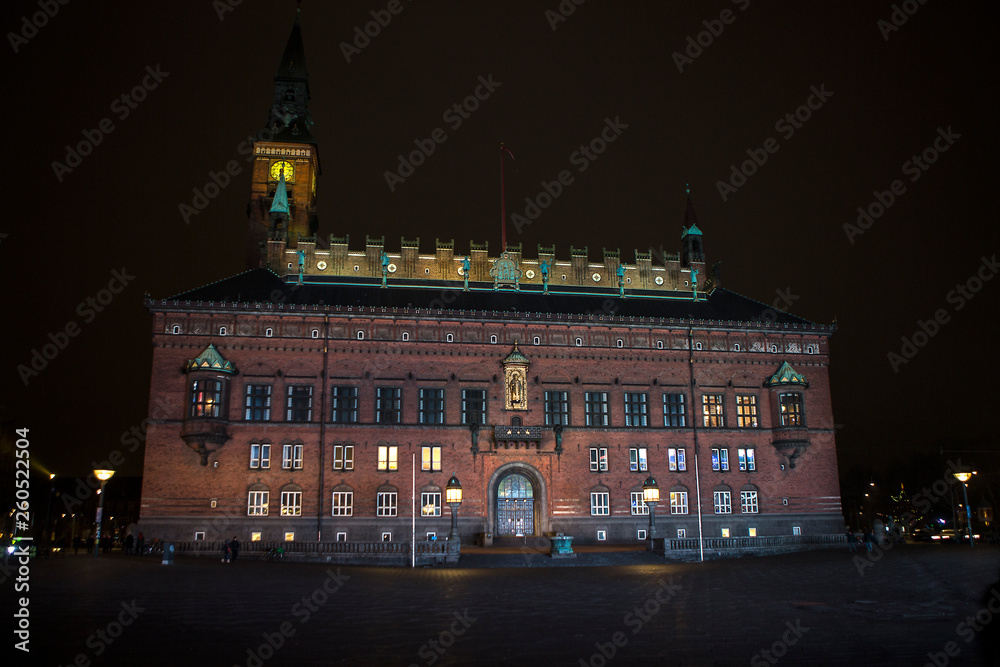 Fototapeta premium City hall in central Copenhagen, Denmark