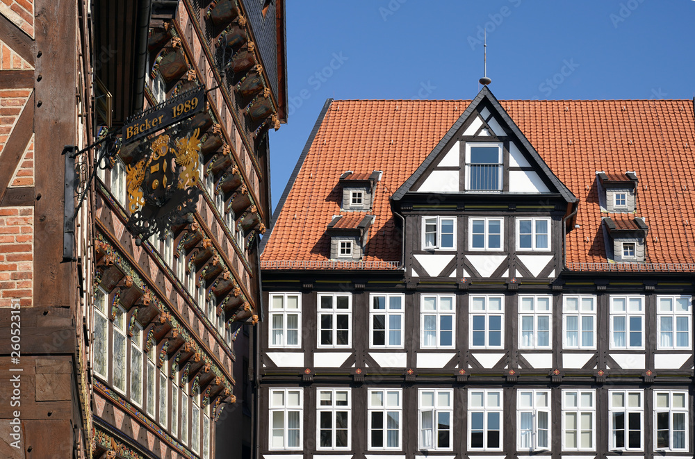 Fototapeta premium Fachwerkhäuser in Hildesheim