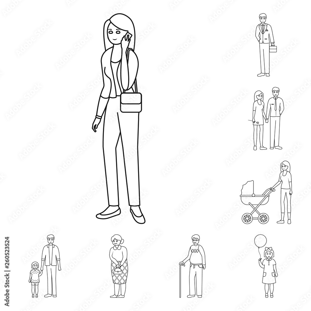 Vector illustration of happy and character sign. Collection of happy and portrait stock symbol for web. Vector illustration of happy and character sign. Collection of happy and portrait stock symbol for web.