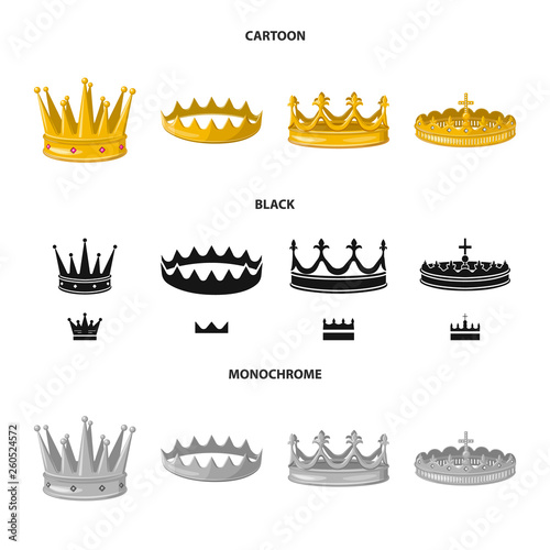 Isolated object of medieval and nobility symbol. Collection of medieval and monarchy stock symbol for web.
