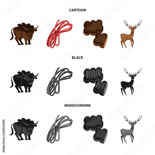 Isolated object of traditional and tour icon. Collection of traditional and landmarks stock vector illustration.