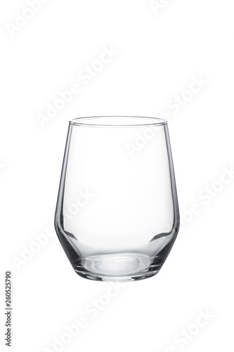 Empty glass with reflection.