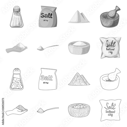 Vector design of cooking and sea icon. Set of cooking and baking   vector icon for stock.