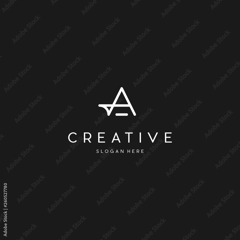 Abstract letter A modern logotype icon design concept. letter A vector illustration template	