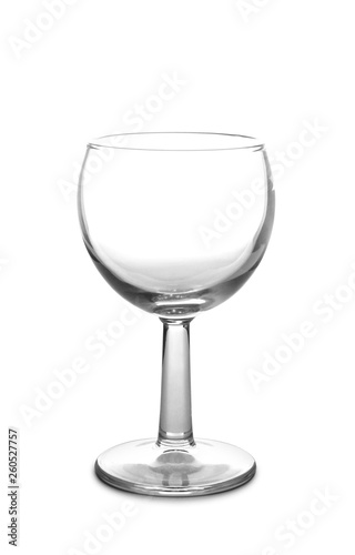 Vintage glass goblet on white background
