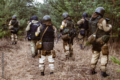 Russian counter-terrorist unit on the battlefield