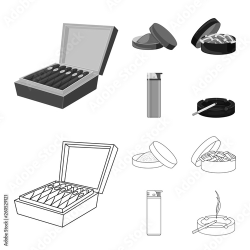 Vector design of refuse and stop sign. Set of refuse and habit stock vector illustration.