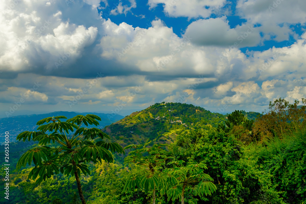 View from and of The Blue Mountains, Jamaica