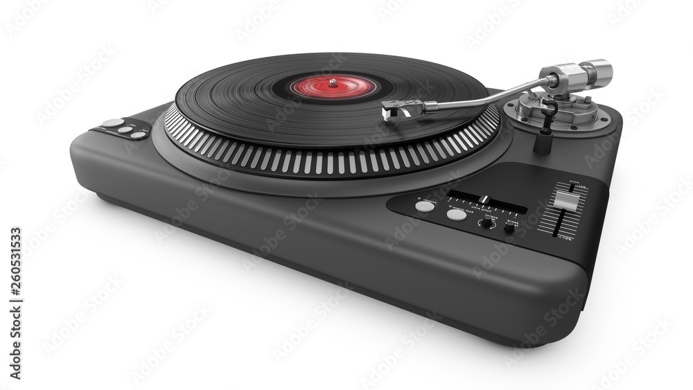 3D Rendering Vinyl Record Player 3D Rendering Vinyl Record Player