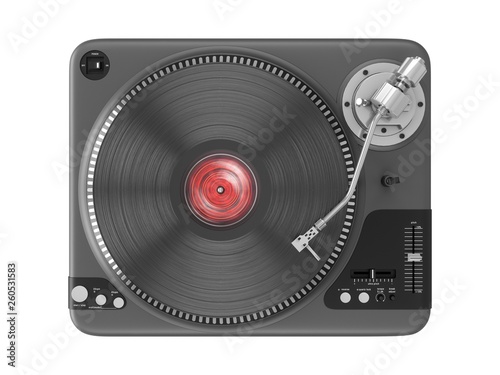 3D Rendering Vinyl Record Player