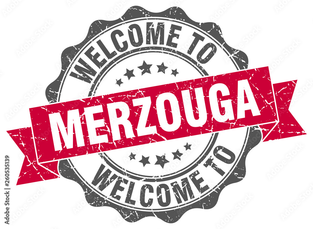 Obraz premium Merzouga round ribbon seal