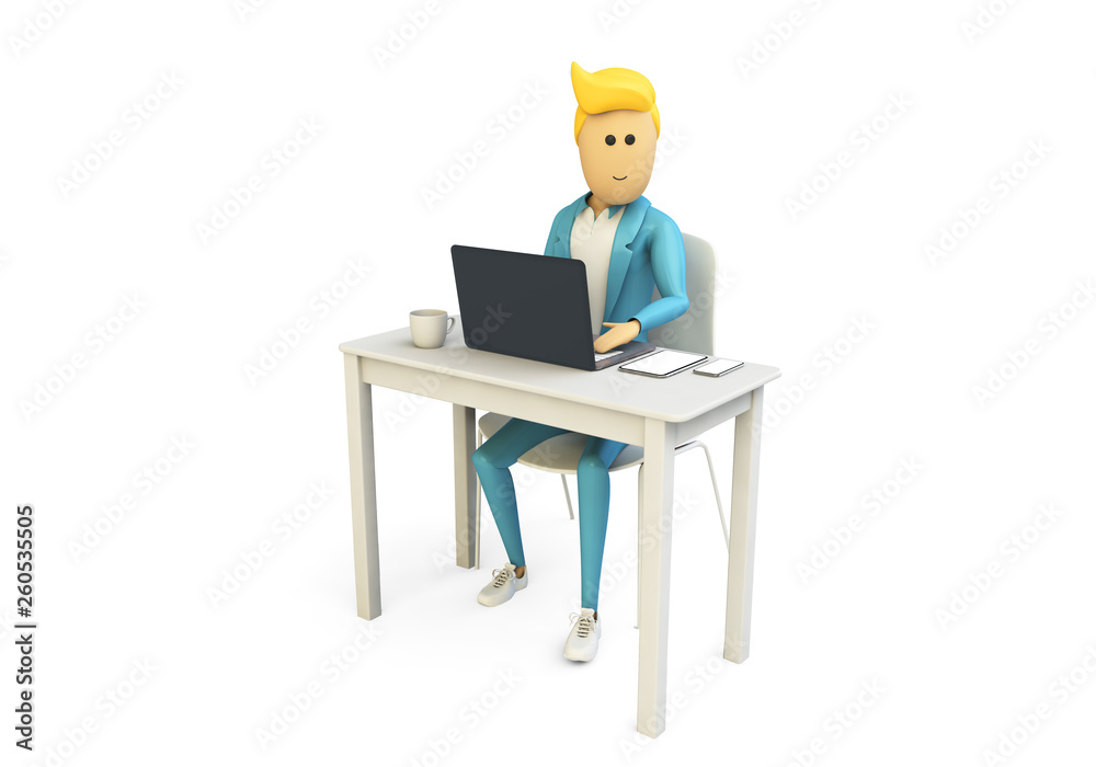 businessman working with devices