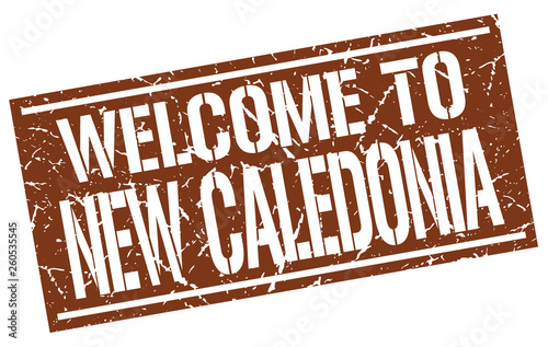 welcome to New Caledonia stamp