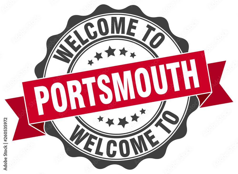 Fototapeta premium Portsmouth round ribbon seal