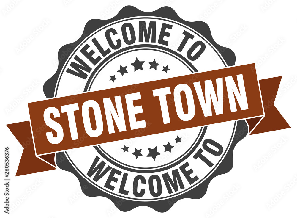 Stone Town round ribbon seal