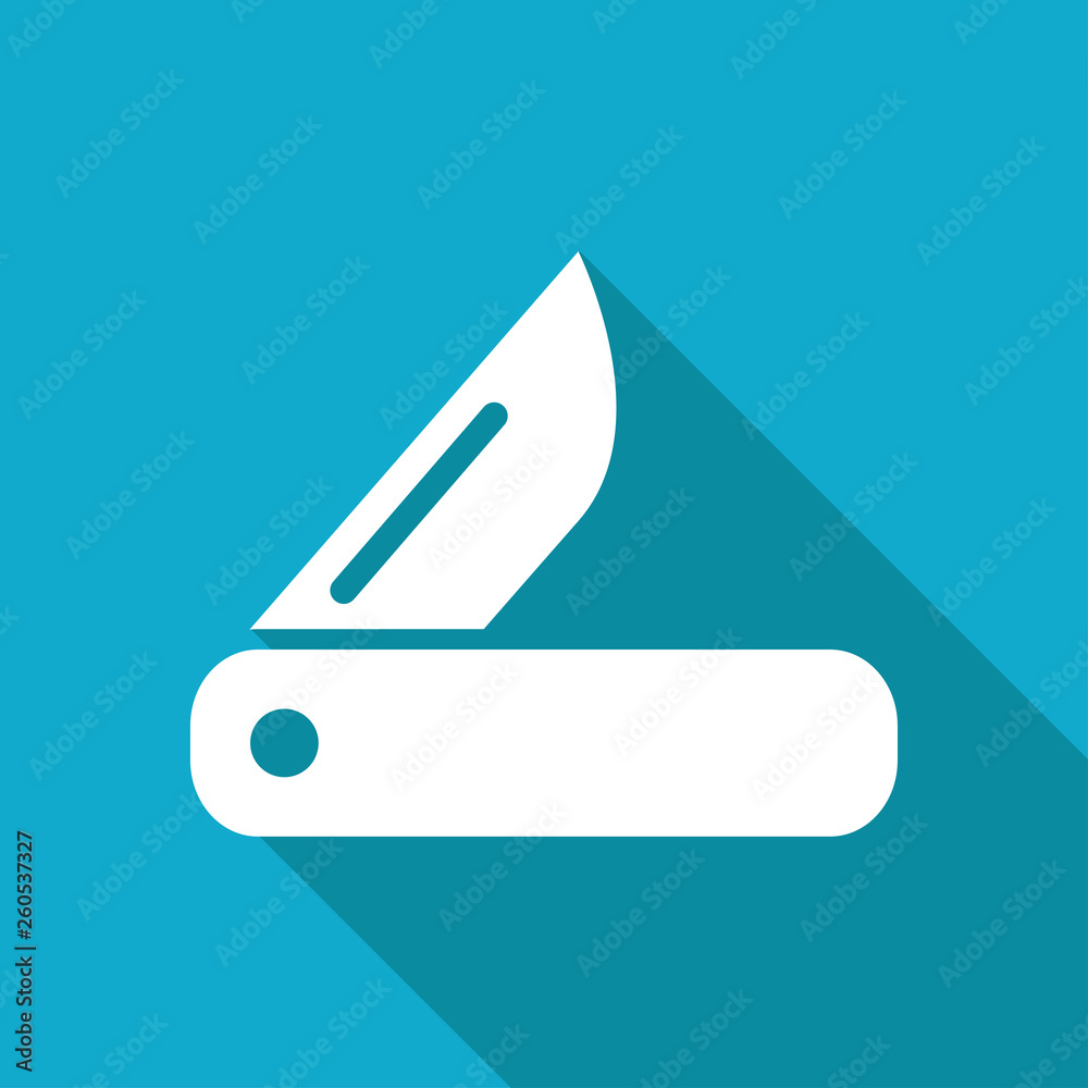 Tourist knife illustration. Traveling flat vector icon. Tourist knife illustration. Traveling flat vector icon.
