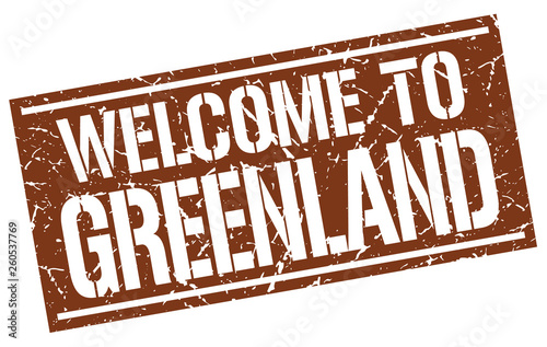 welcome to Greenland stamp