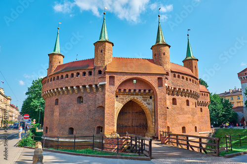 Barbican is a historical and architectural monument in Krakow photo