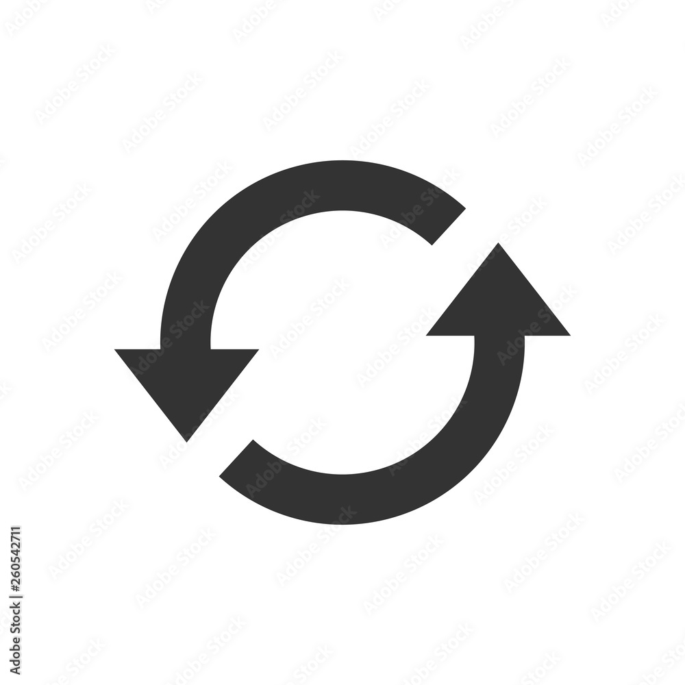Arrow, refresh, update icon. Vector illustration, flat design. Arrow, refresh, update icon. Vector illustration, flat design.
