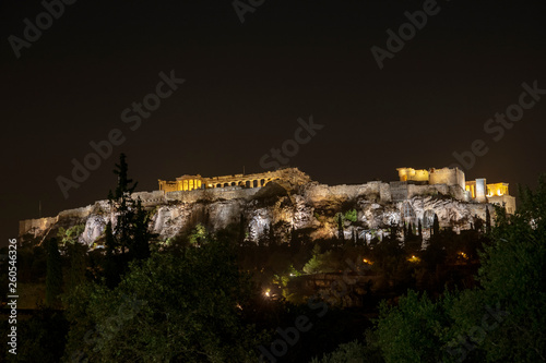 Acropolis Of Athens At Night, Greece