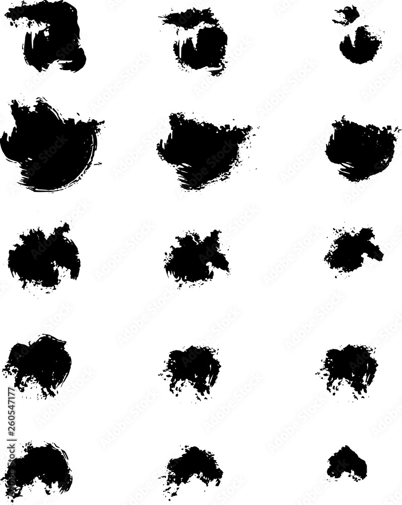 Black Paint Splattered Shape . Grunge texture vector. Ink blot splash ...