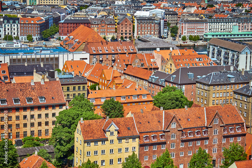 Top view of Copenhagen, Denmark