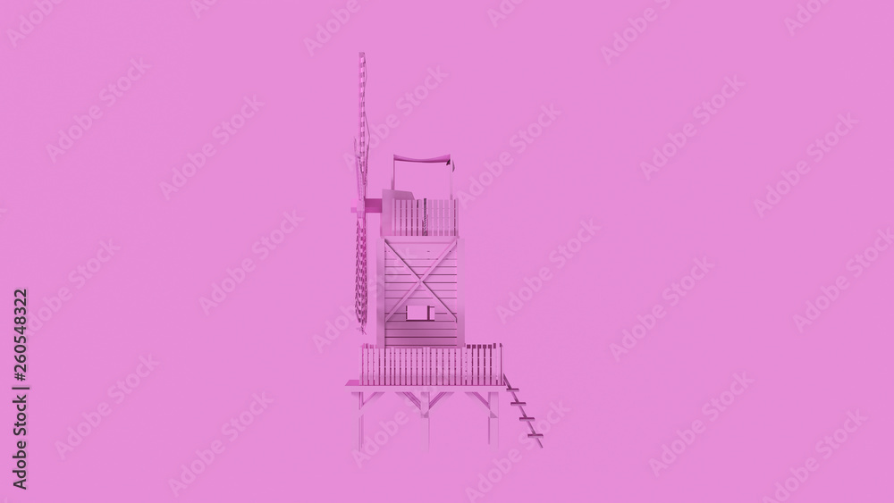 Pink Windmill 3d illustration Pink Windmill 3d illustration