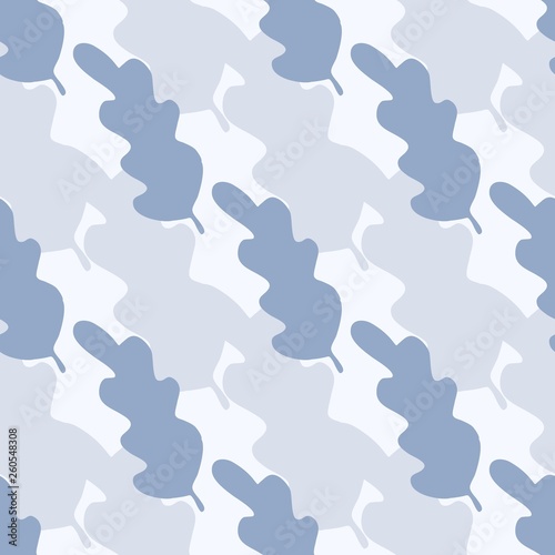 Simple leaves seamless pattern. Abstract backdrop for textile or book covers