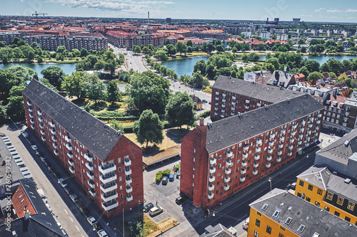 Photography Top view of Copenhagen, Denmark