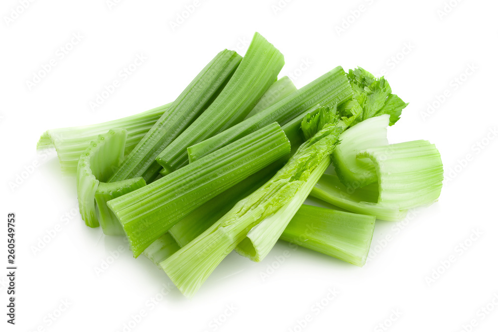 fresh celery isolated over a white background. fresh celery isolated over a white background.