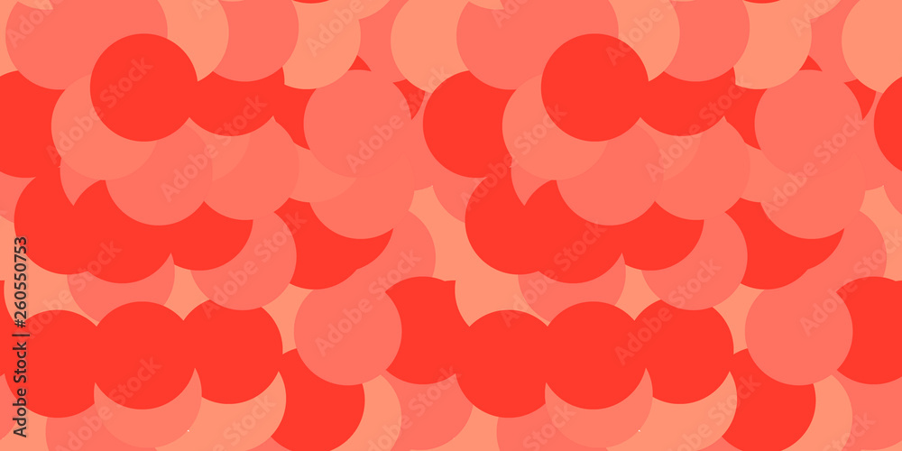 Coral Circles - seamless pattern. Circles of the same size, different shades of coral color, superimposed on each other. Coral Circles - seamless pattern. Circles of the same size, different shades of coral color, superimposed on each other.