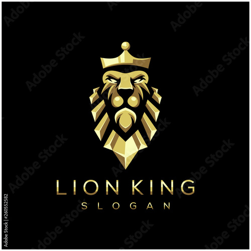 awesome lion king logo vector illustration