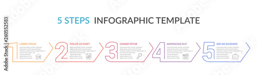 Five Steps Infographic Template