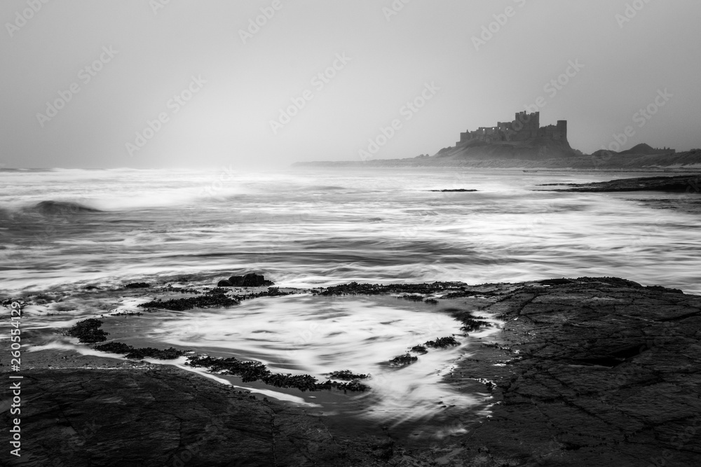 Bamburgh Castle on the Northumberland coast.