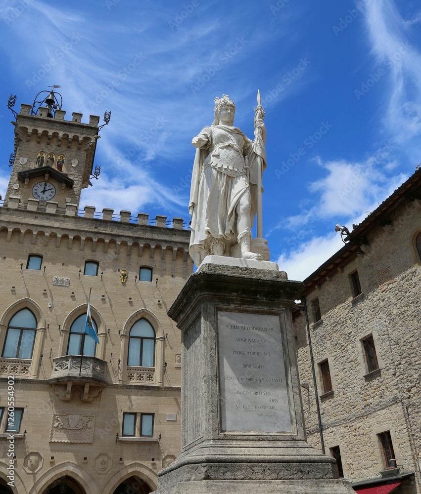 San Marino, SM, san Marino Republic - June 6, 2017: Statue of Li
