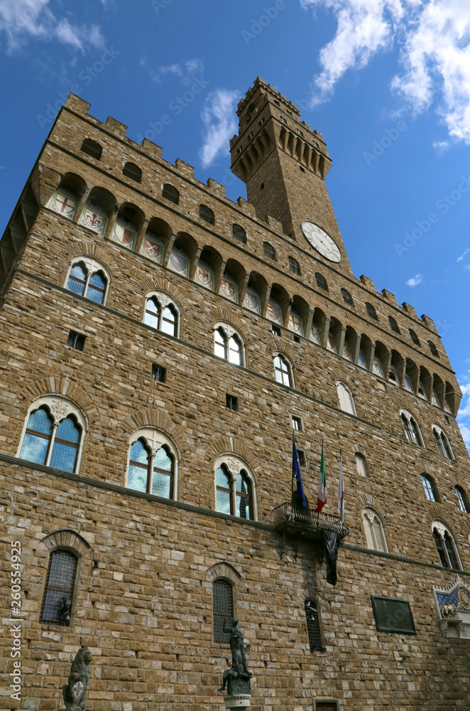 Historic old palace called Palazzo Vecchio in the Signoria squar