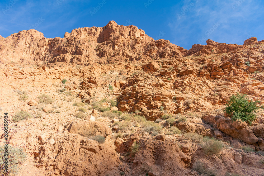 Tall Cliff at Todra Gorge in Morocco