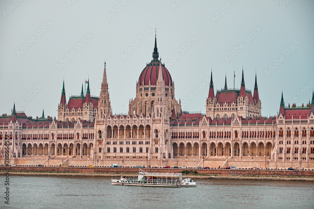 The Hungarian Parliament Buildin in Budapest