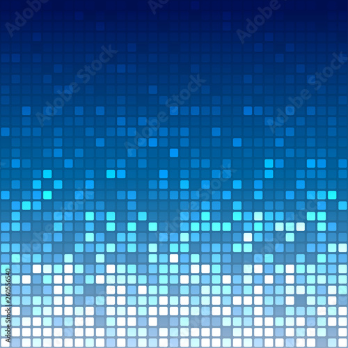 Shine mosaic background. Mosaic with light reflections. Colorful gradient. Square pixel mosaic vector. 