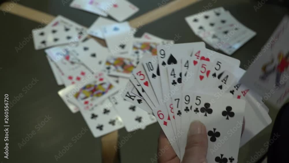 Point of view of the person who holds playing cards. Point of view of the person who holds playing cards.